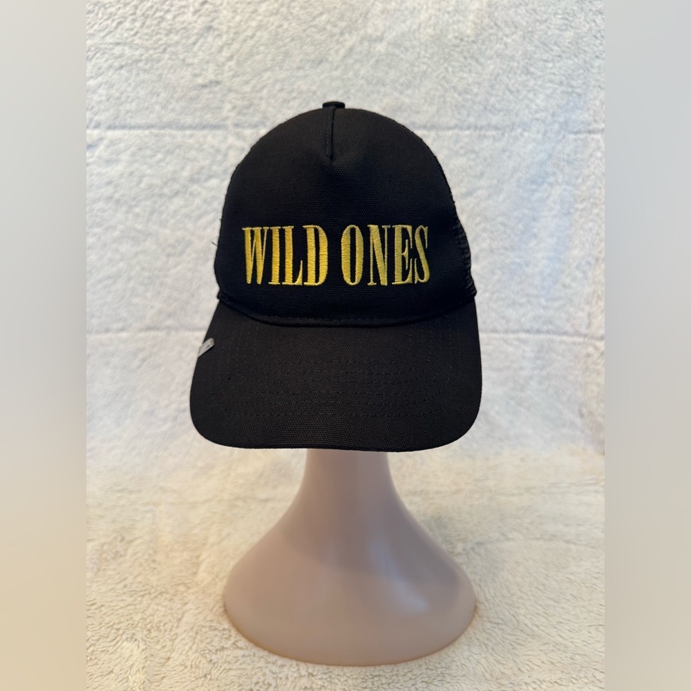 EUC AMIRI Wild Ones Embroidered Cap in Black & Yellow